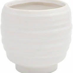 Kruka Rillor Vit Ø15cm höjd 14cm>Zeline Hot