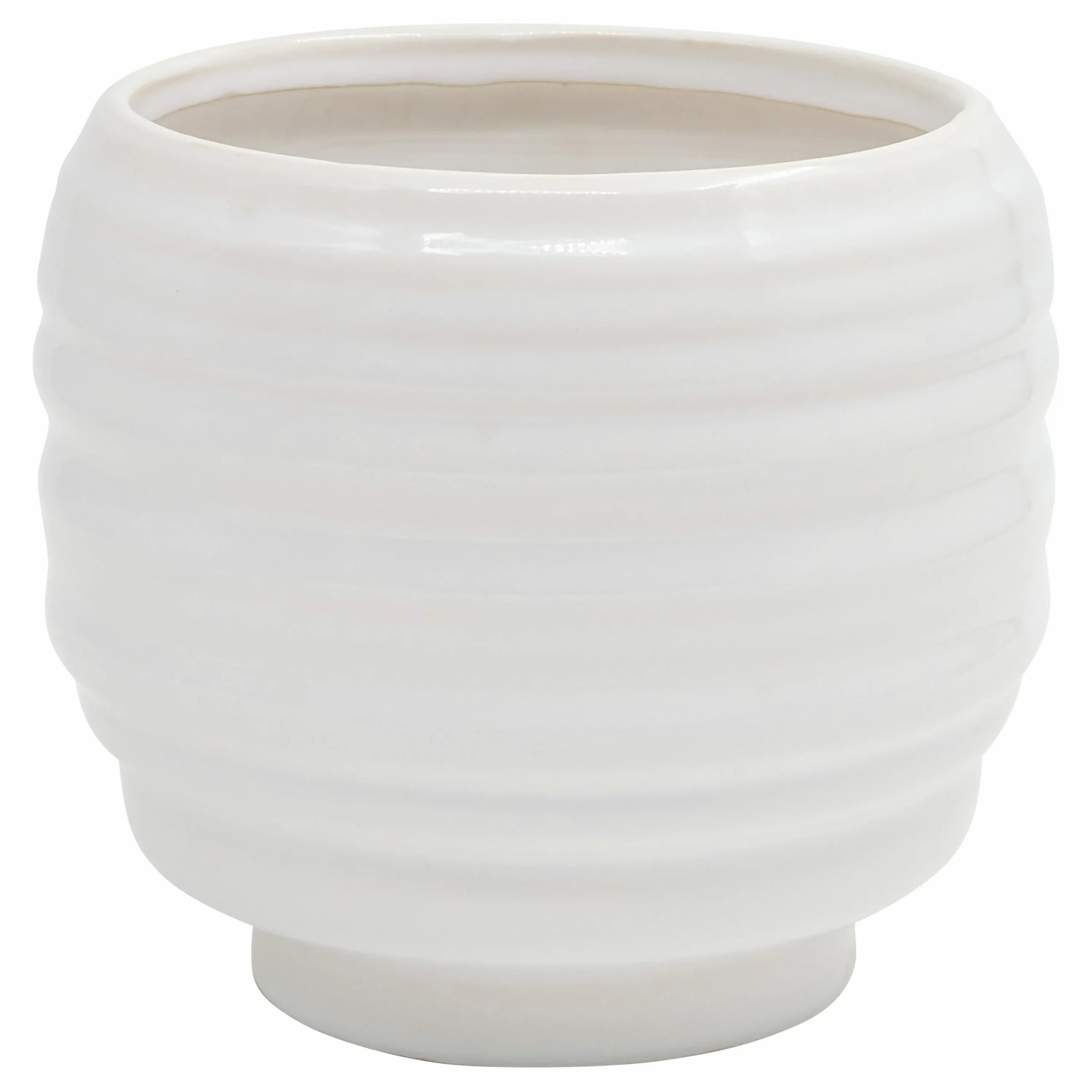 Kruka Rillor Vit Ø19,5cm höjd 17cm>Zeline Hot