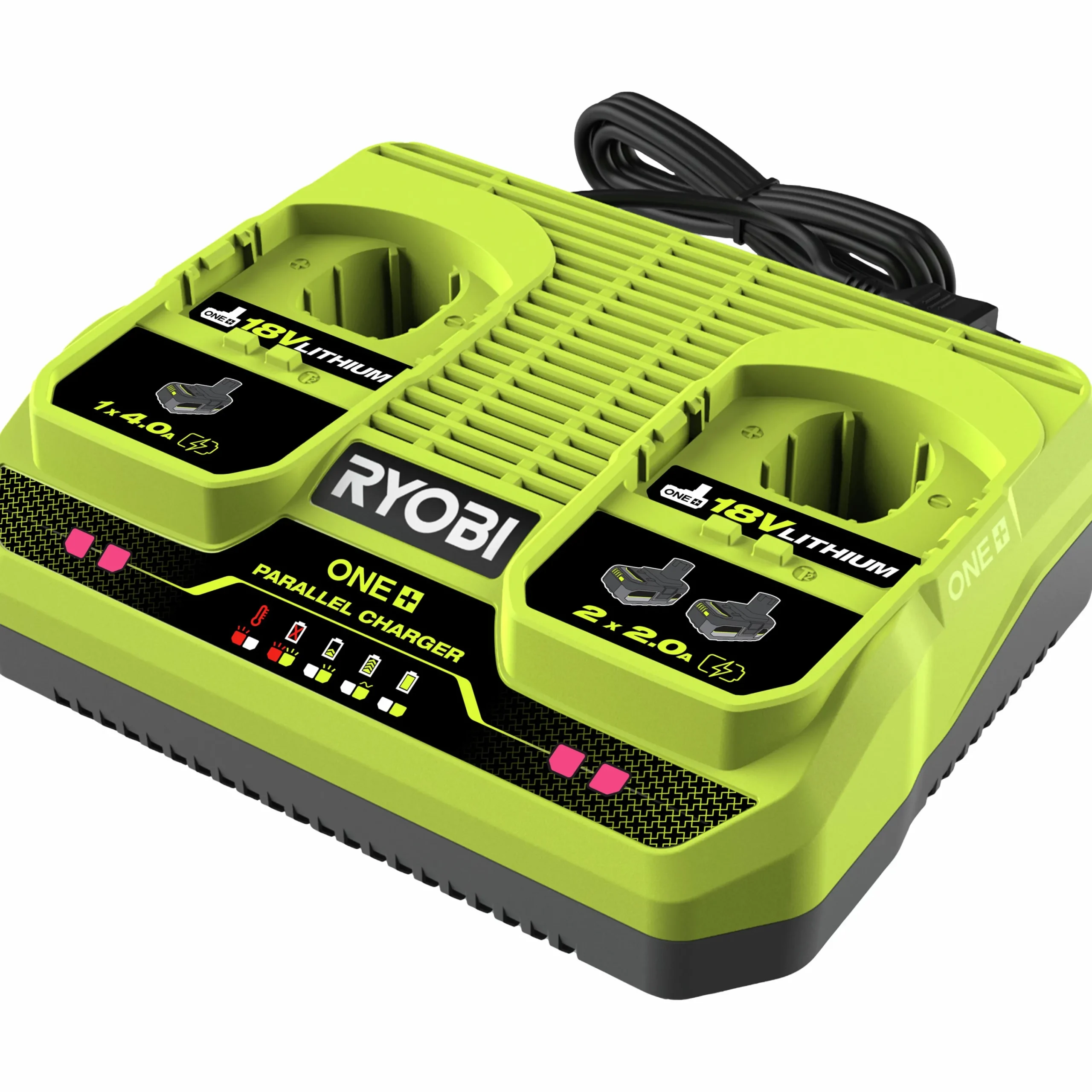 Laddare Dubbel RC18240 ONE+ 18V>Ryobi