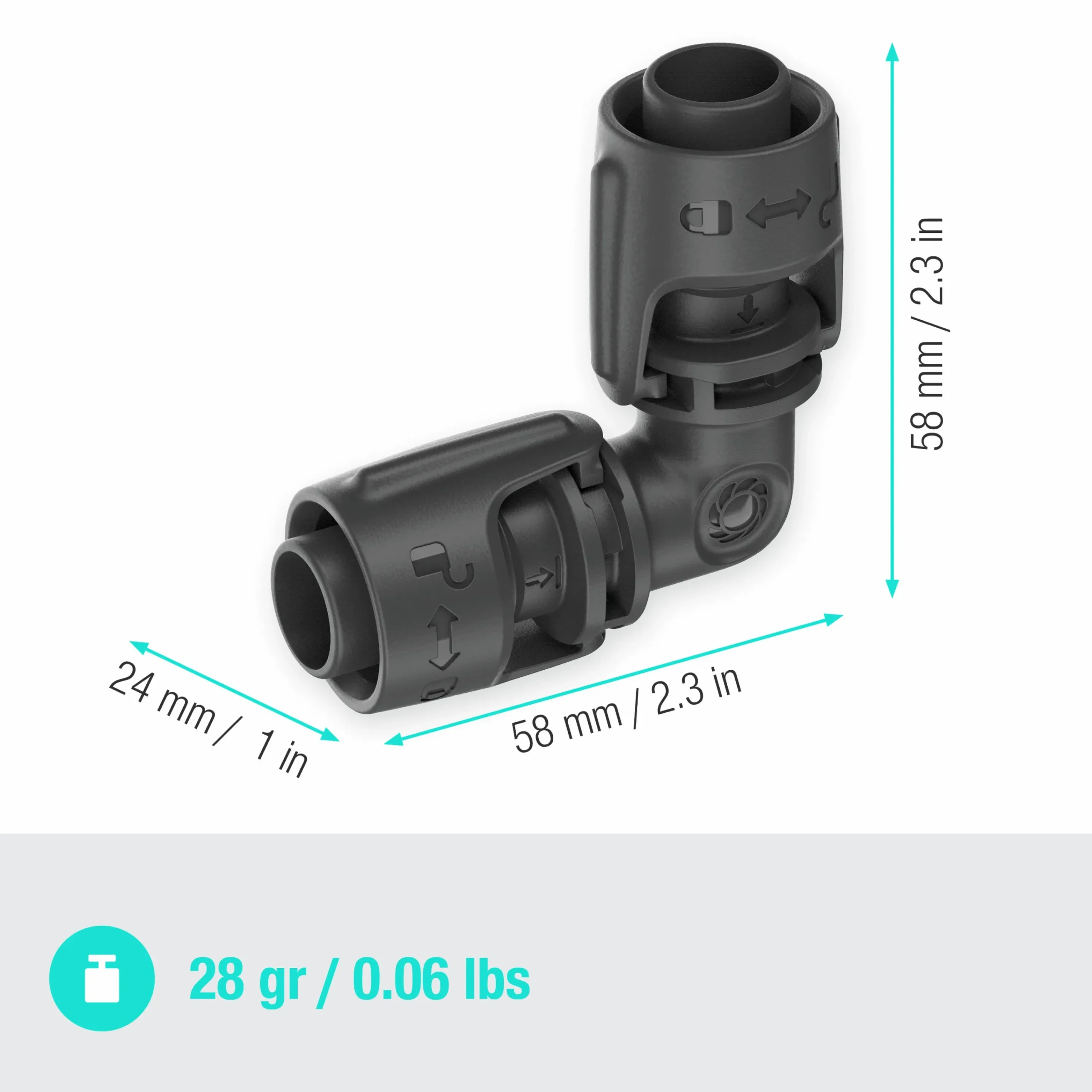 L-koppling MicroDrip 1/2" 2-p>Gardena Discount