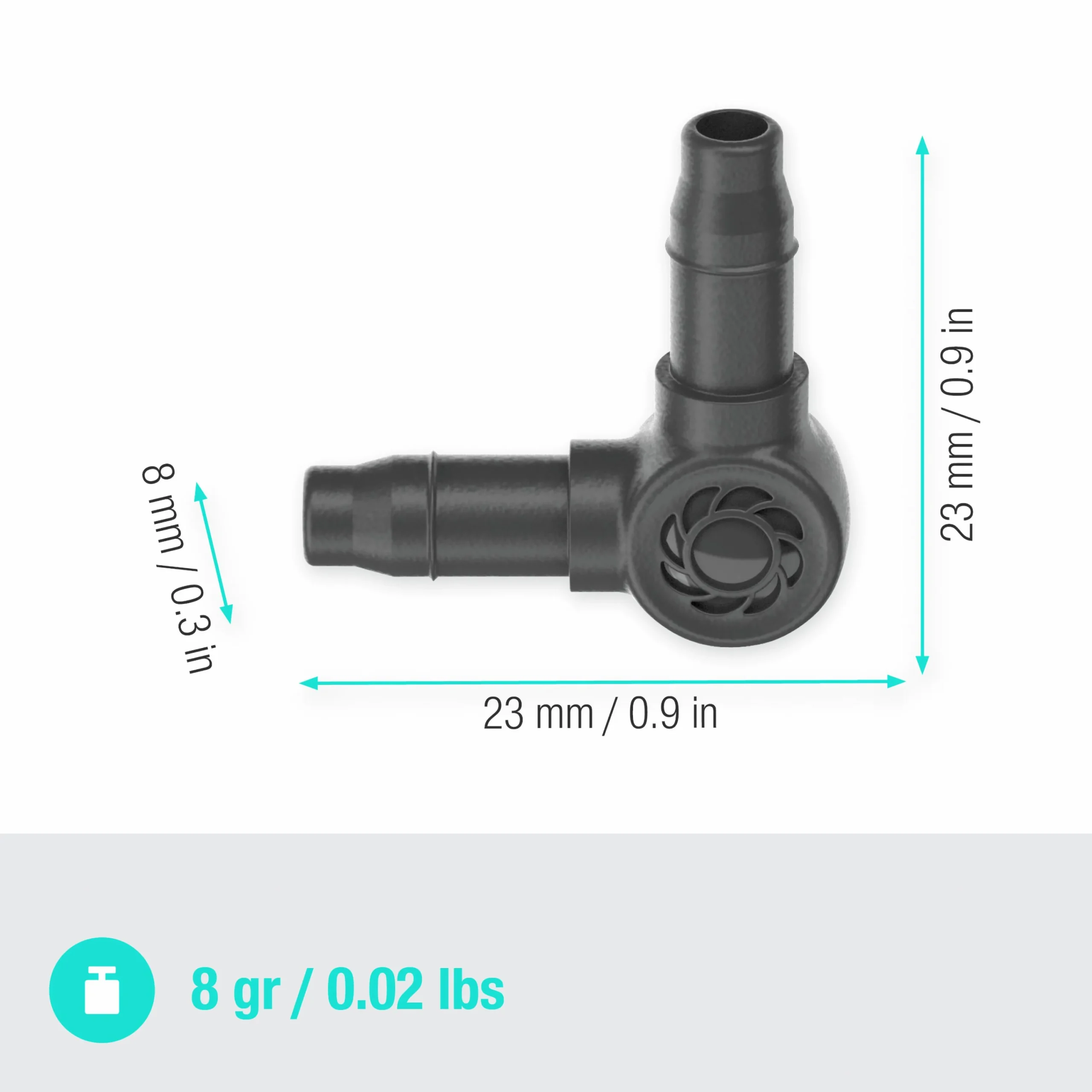 L-koppling MicroDrip 3/16" 10-p>Gardena Best