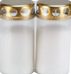 Lykt- och gravljus 36 timmar Vit 2-p>Bolsius New