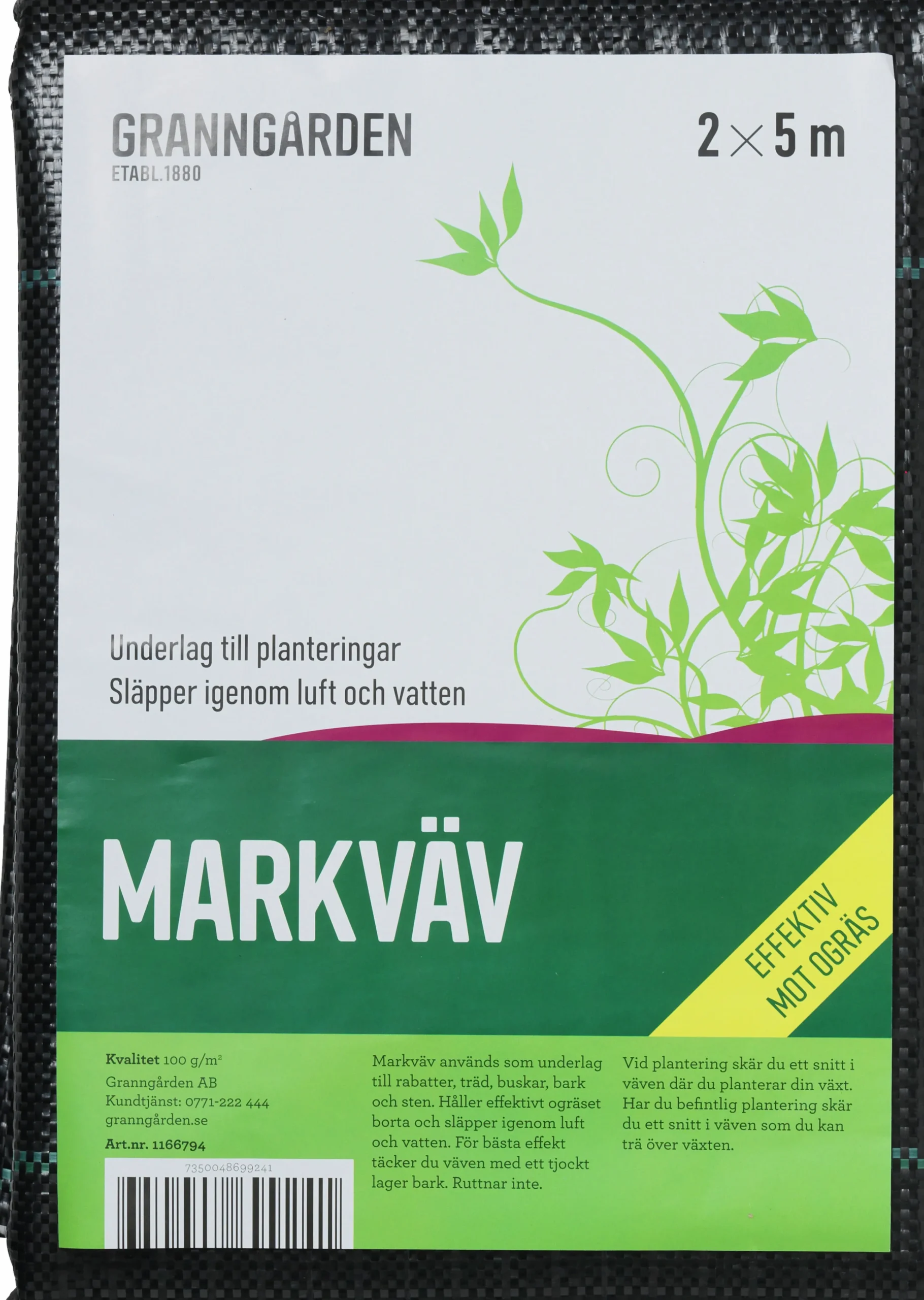 Markduk 100g/m² 2x5m>Granngården New