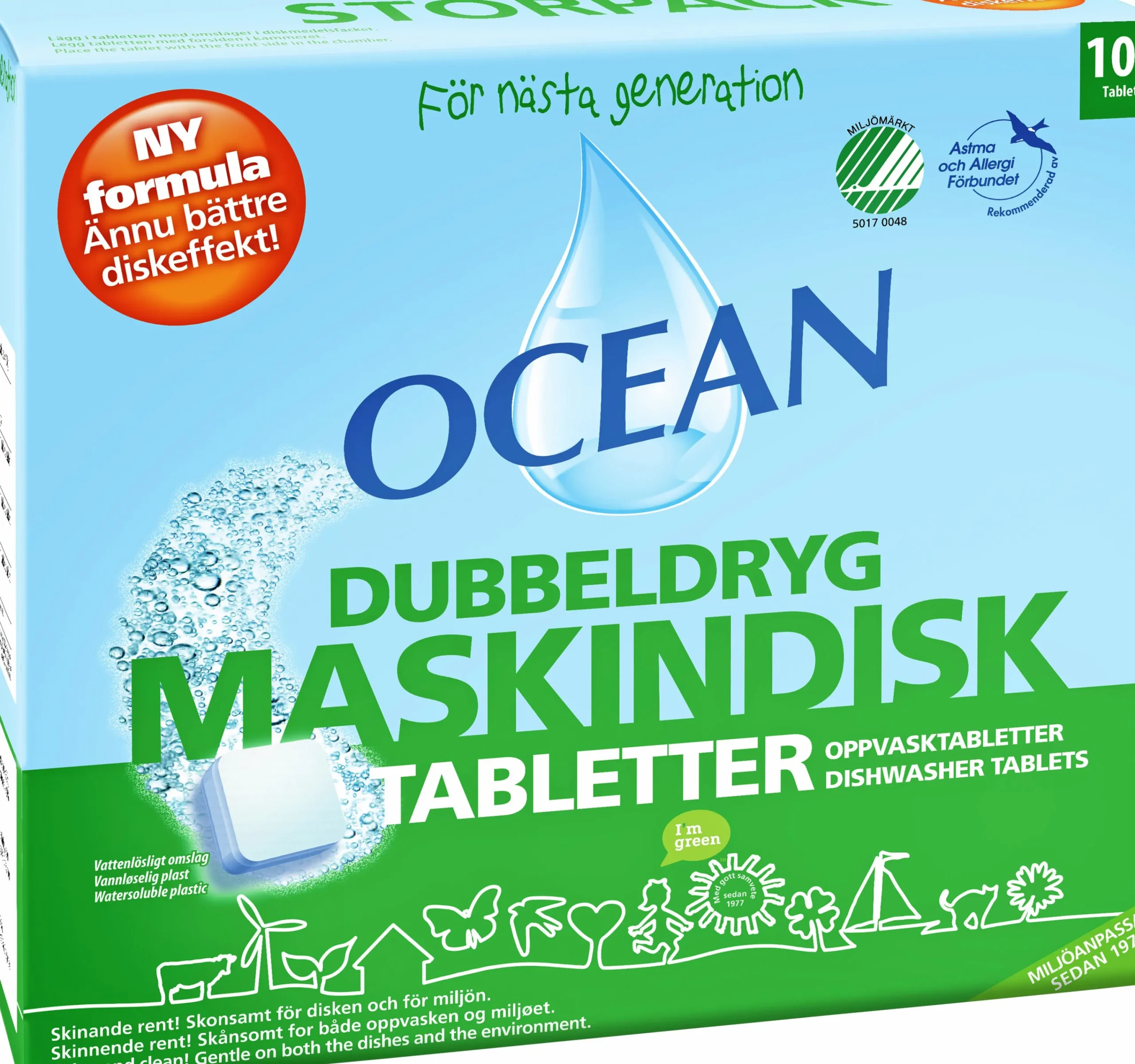 Maskindisktabletter Dubbeldryg 100-p>Ocean Clearance