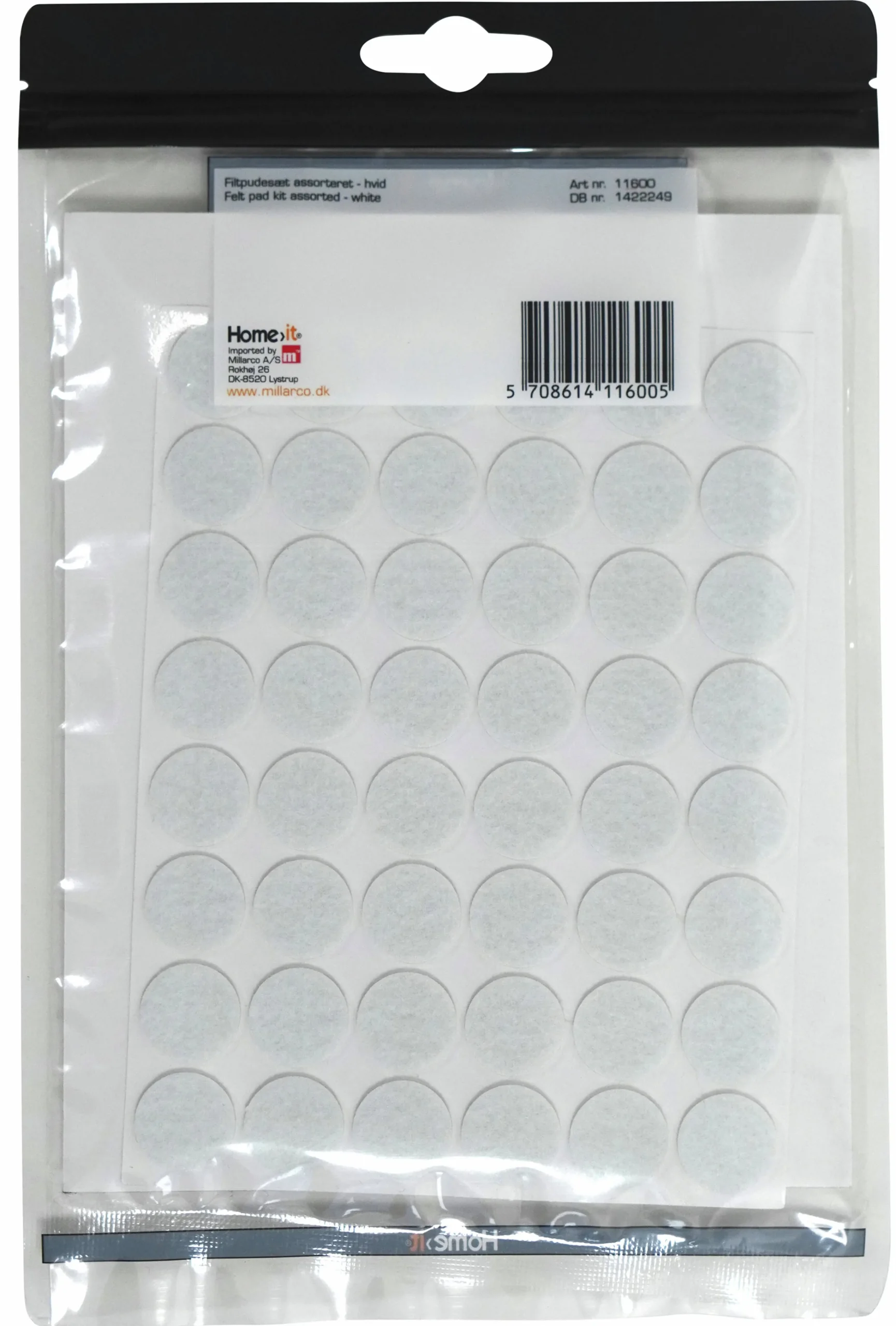 Möbeltassar HomeIT Självhäftande Mixpack vit 125-p>Millarco
