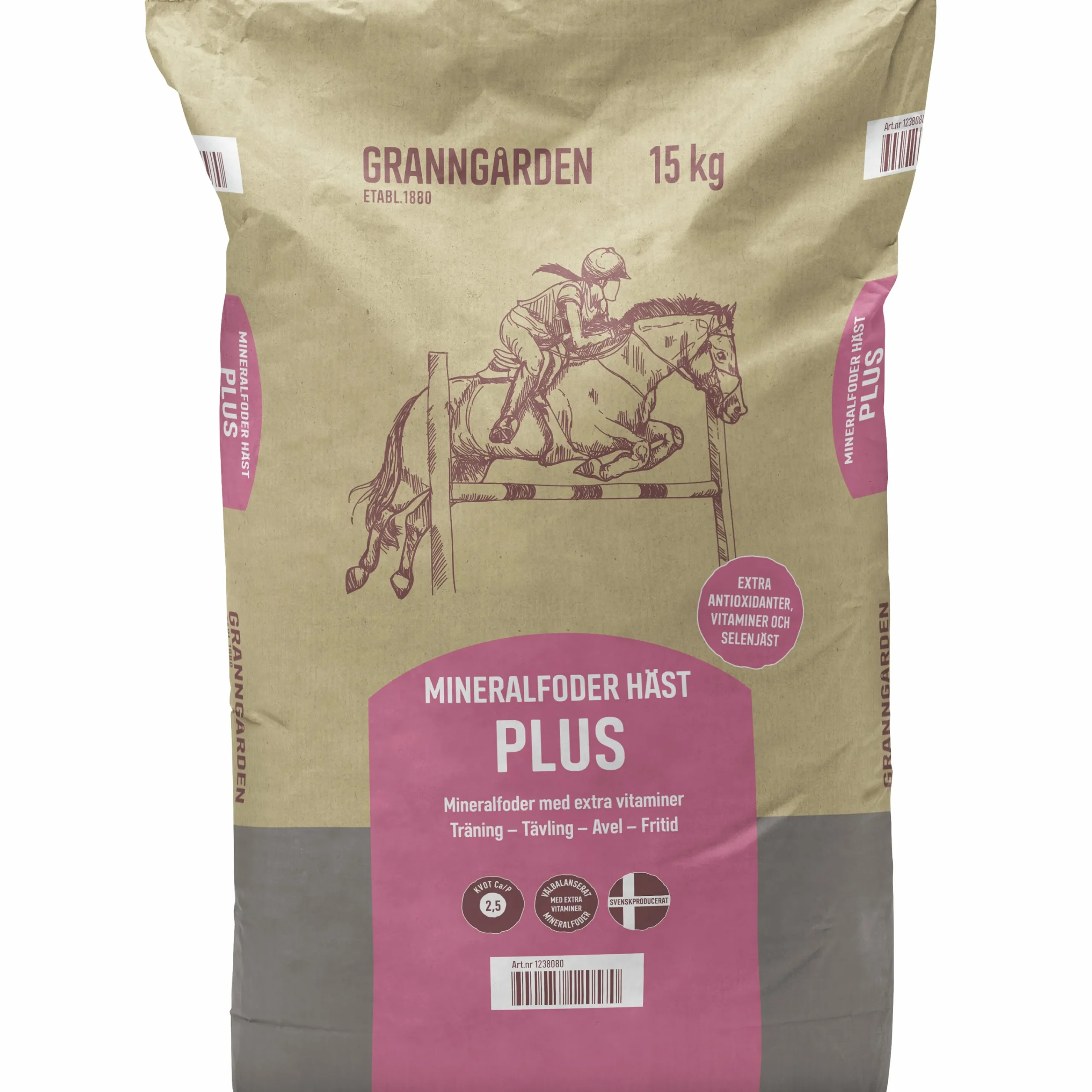 Mineralfoder Häst Plus 15kg>Granngården Best