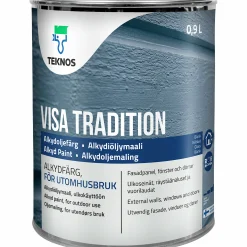 Målarfärg Visa Tradition svart utomhus 1L>Teknos Clearance