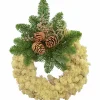 Mosskrans Dekorerad 25cm>Mäster Grön Clearance