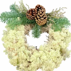Mosskrans Dekorerad 25cm>Mäster Grön Clearance