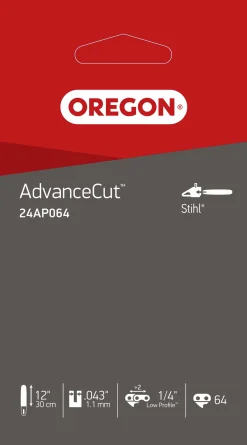 Motorsågskedja AdvanceCut 24AP 12" 1/4" 1,1mm 64dl>Oregon Clearance
