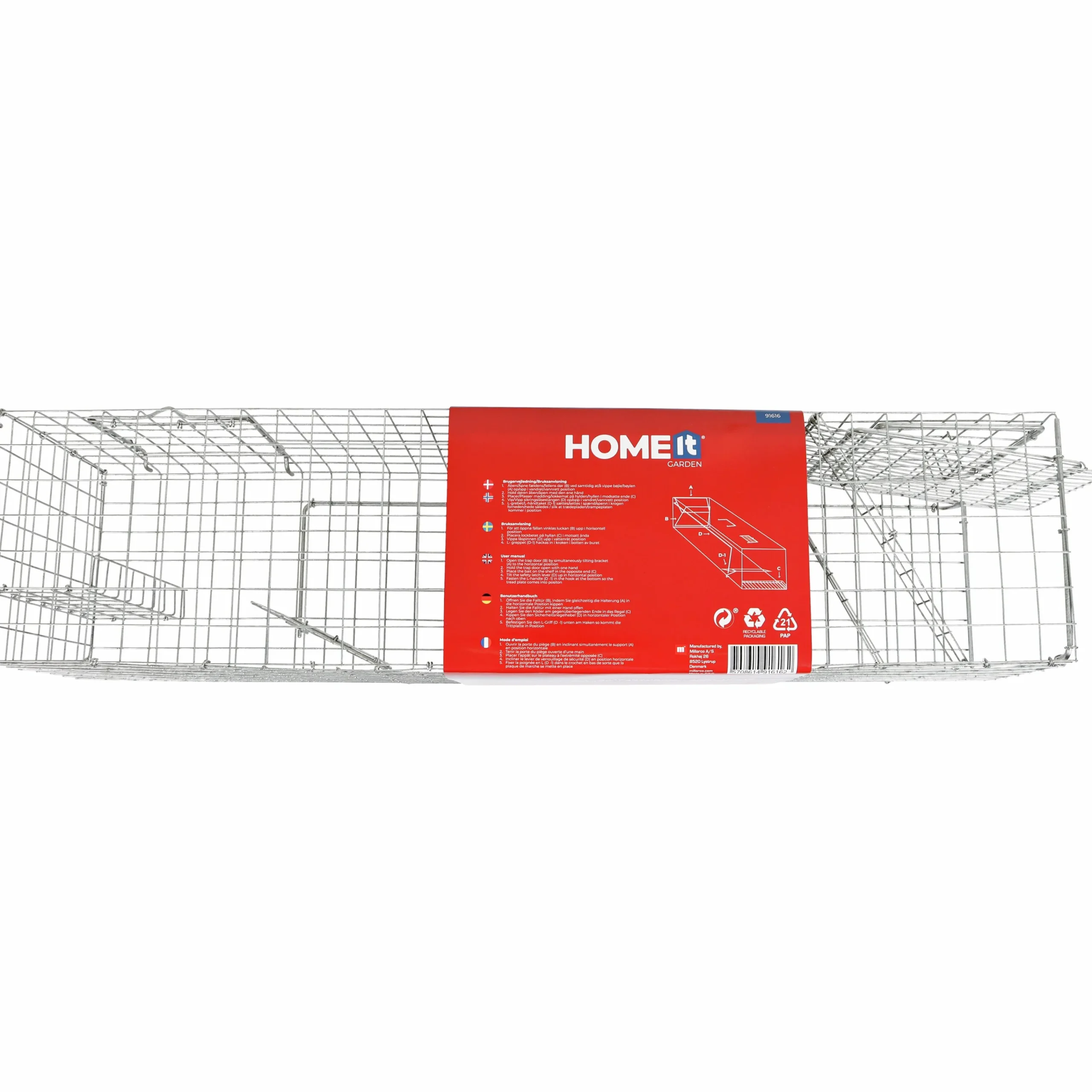 Mårdfälla HomeIT Galvaniserad 77x21x18cm>Millarco Best