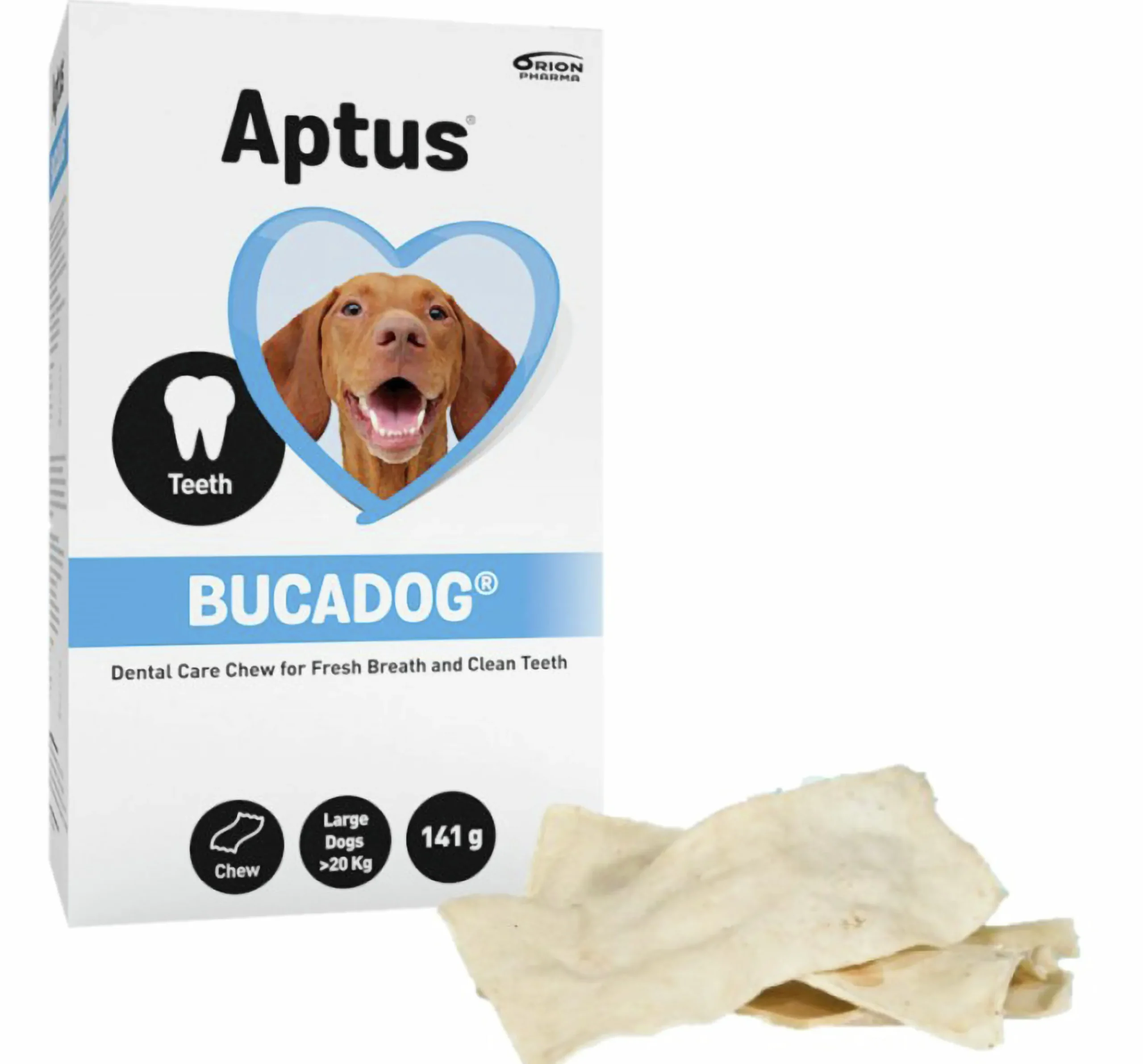 Munhygien Bucadog Tuggbitar L 141g>Aptus Hot