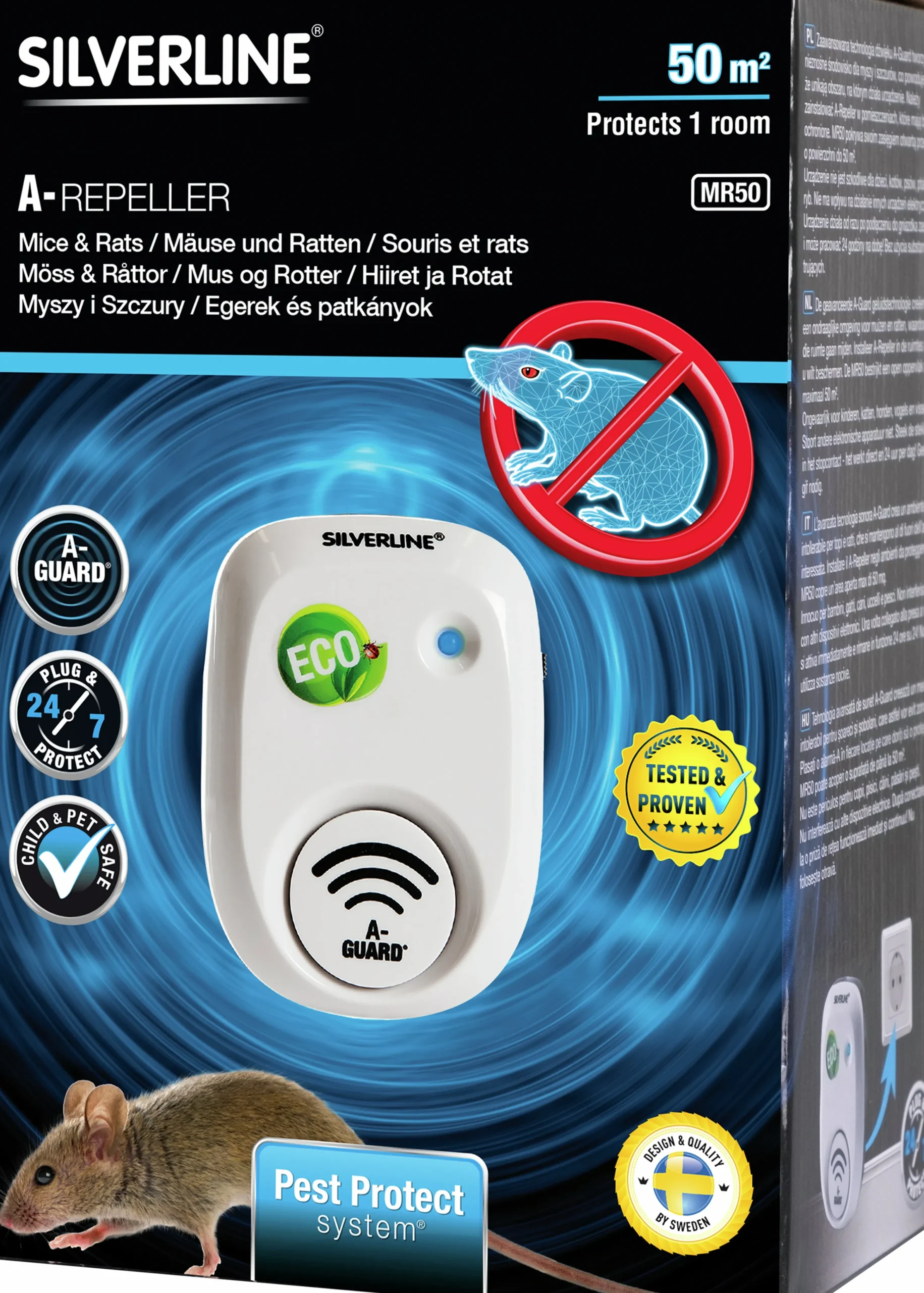 Mus- & Råttskrämma A-Repeller MR50>Silverline Online