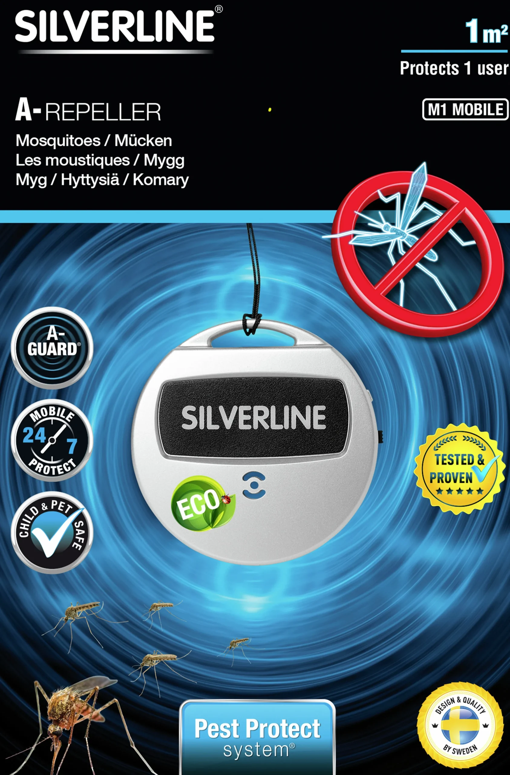 Myggavskräckare A-Repeller M1 Mobil>Silverline Hot