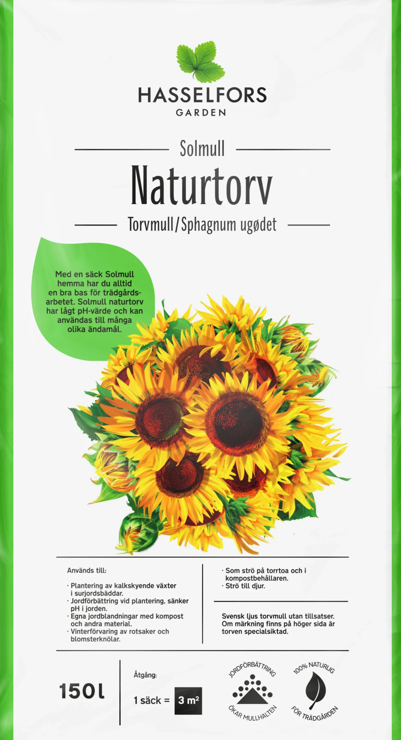 Naturtorv Hasselfors Solmull 150L>Hasselfors Garden Best