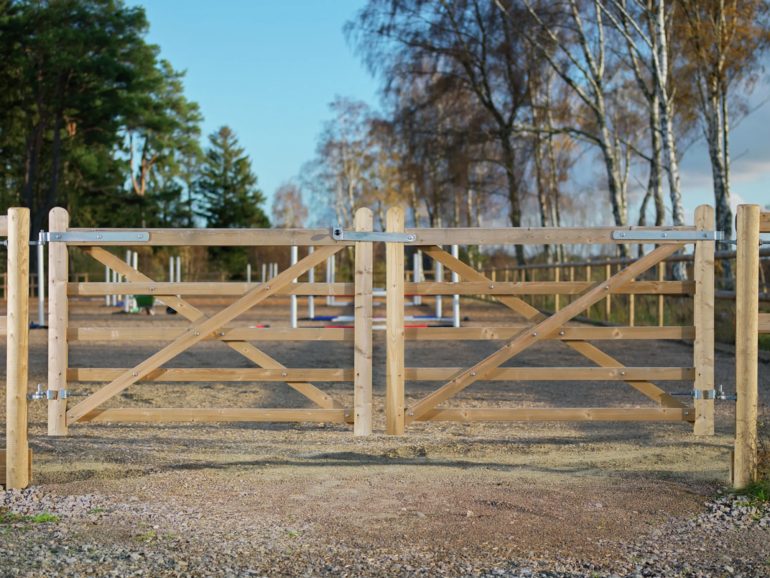 Paddock komplett med grind 20x48m>Octowood Discount