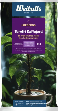 Planteringsjord & Löfbergs Kaffejord Torvfri 18L>Weibulls Sale