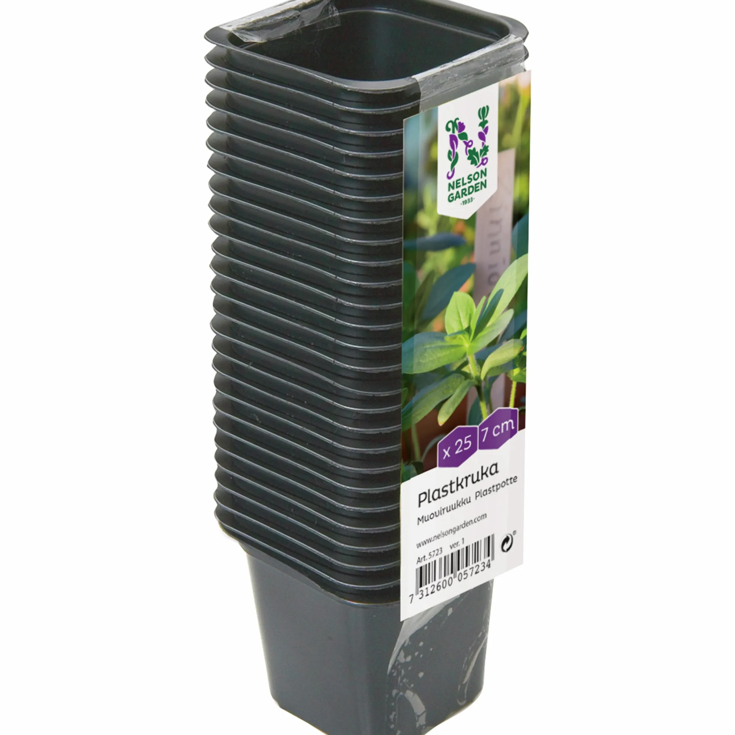 Plastkruka Fyrkantig 7cm 25-p>Nelson Garden Clearance
