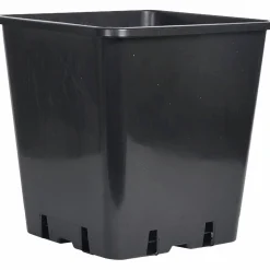 Plastkruka Fyrkantig Svart 25x25x26cm>Nelson Garden Clearance