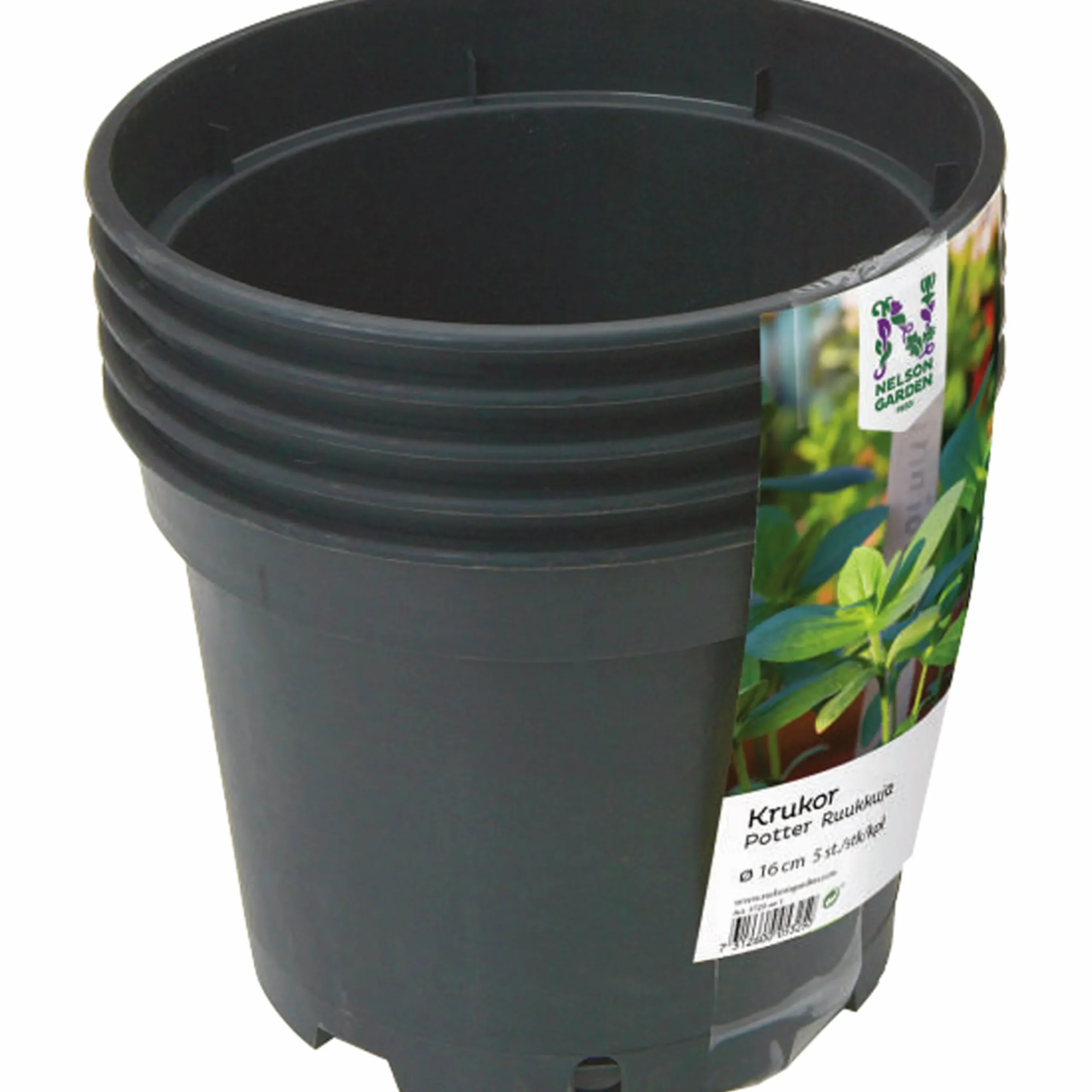 Plastkruka Rund Ø17cm 5-p>Nelson Garden Online