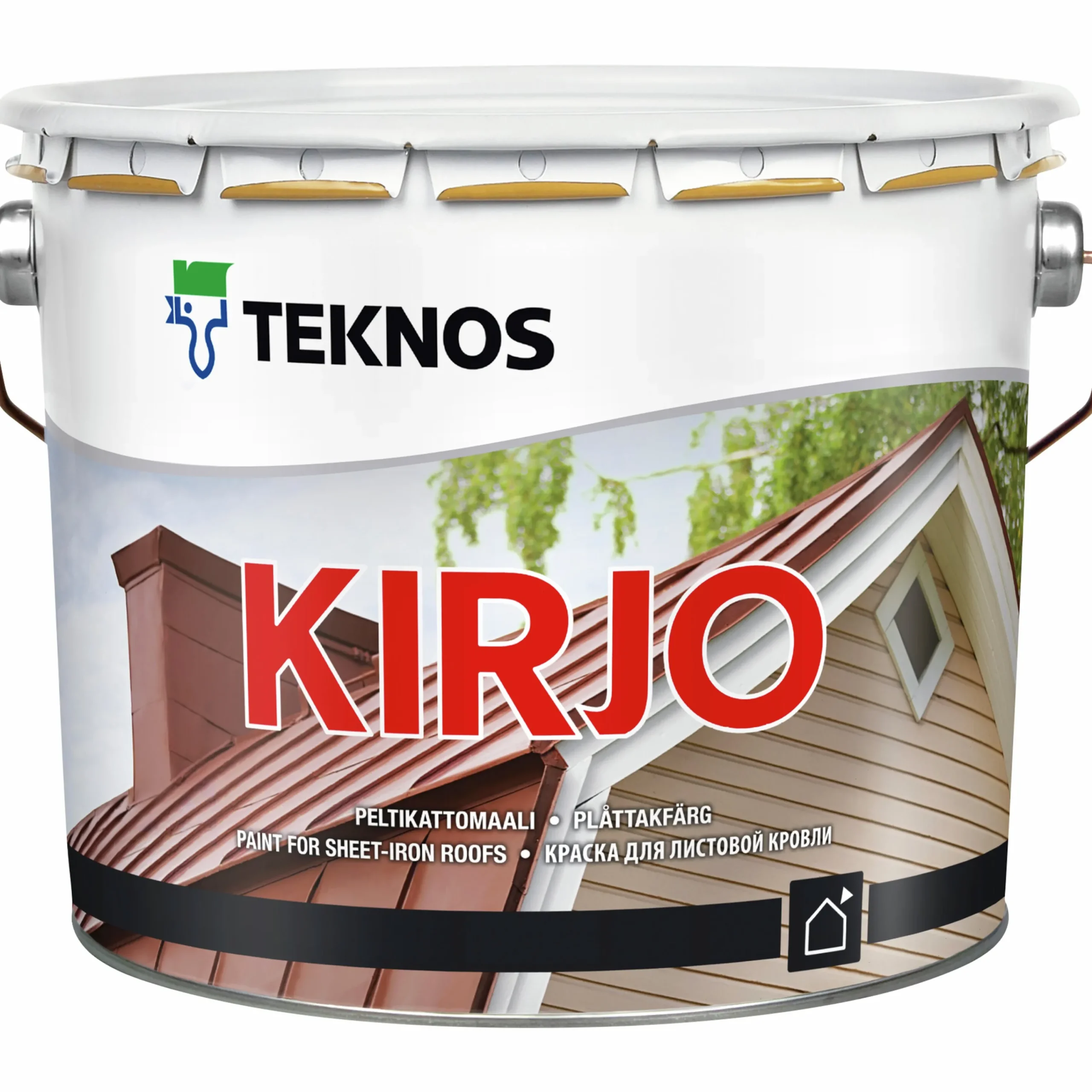 Plåttakfärg Kirjo Svart 3L>Teknos Discount