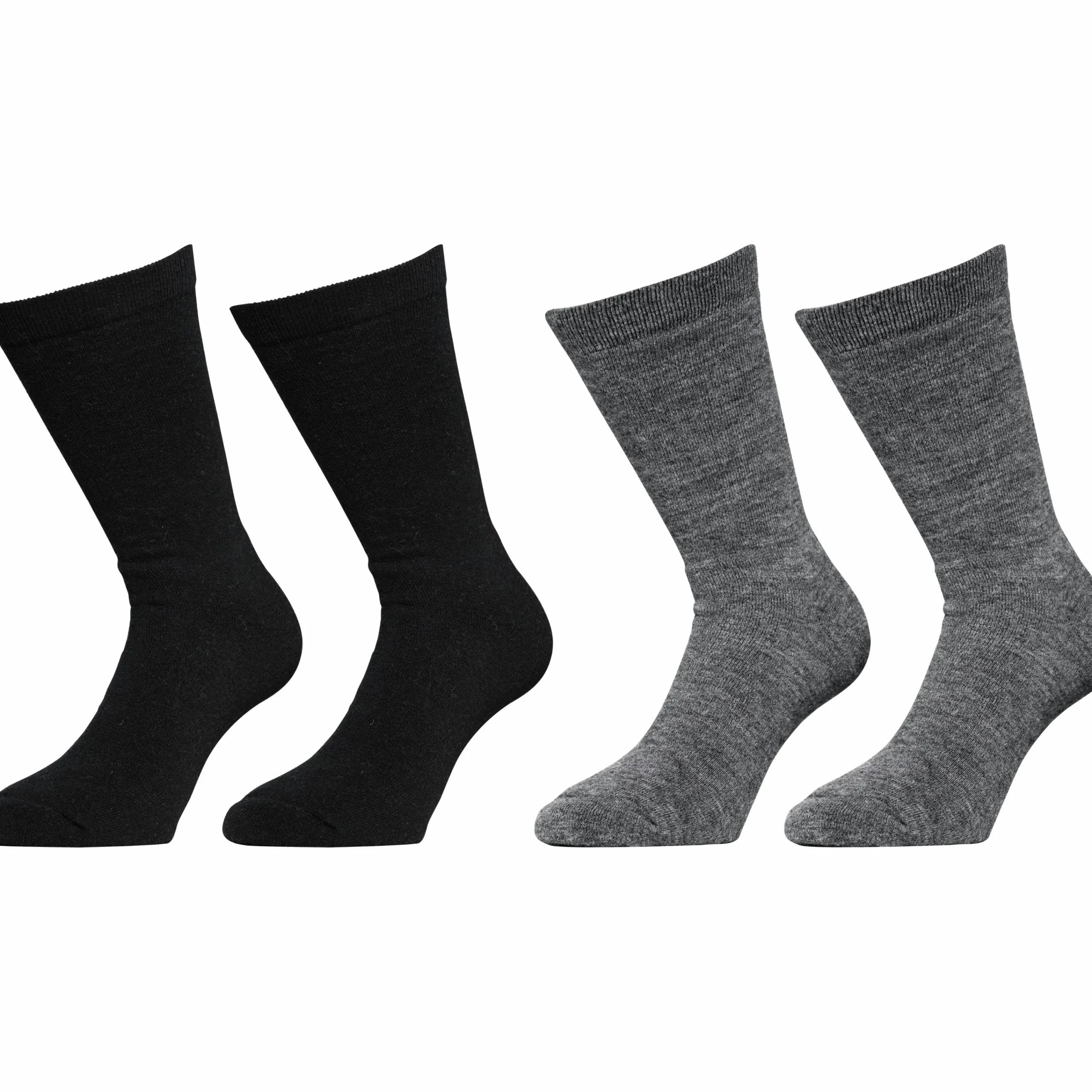 Polarsockor med Ull 37/40 Svart/Grå 2-p>G1880 Outlet
