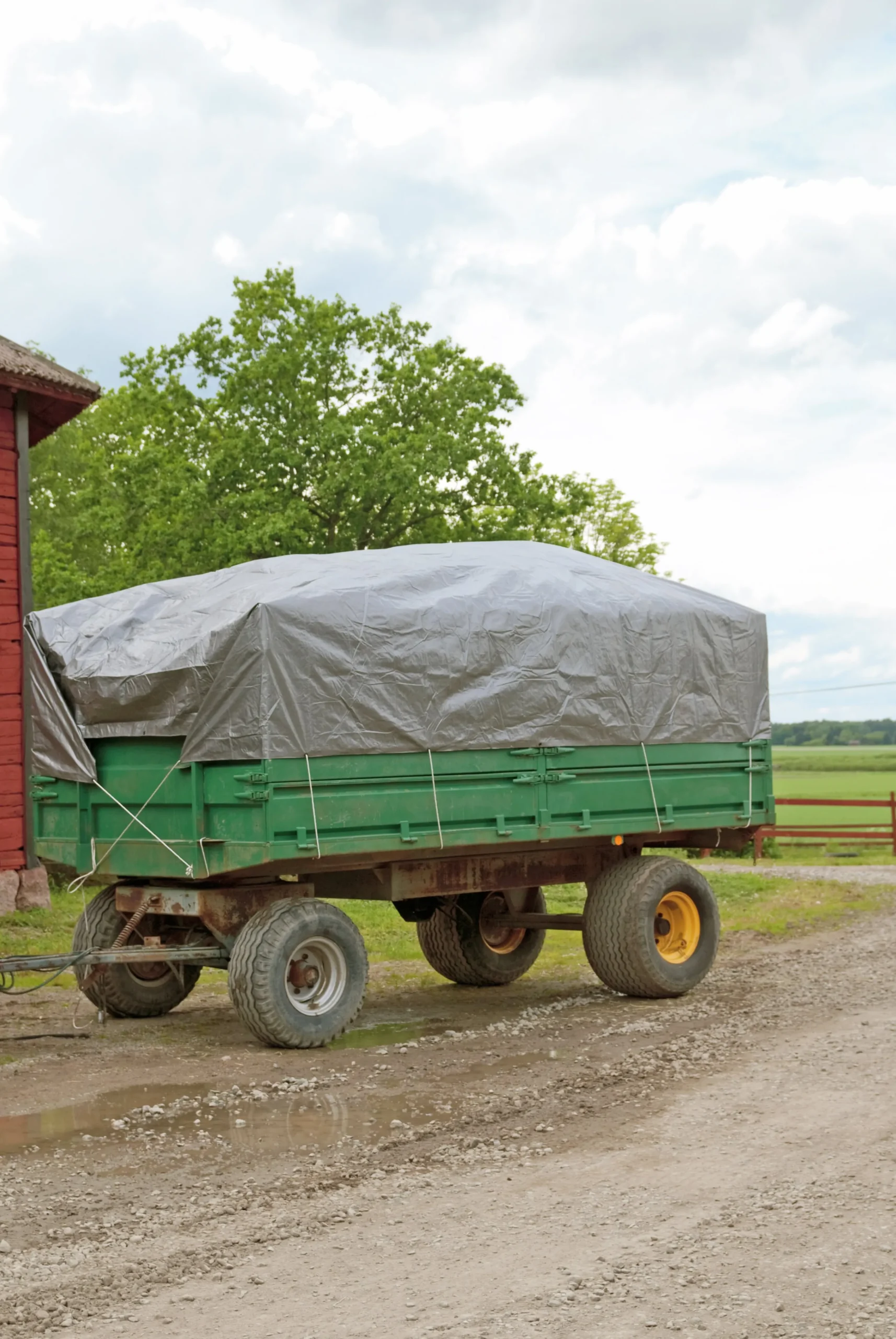 Presenning Silver/Svart 200g/m² 3,5x6m>Granngården Sale