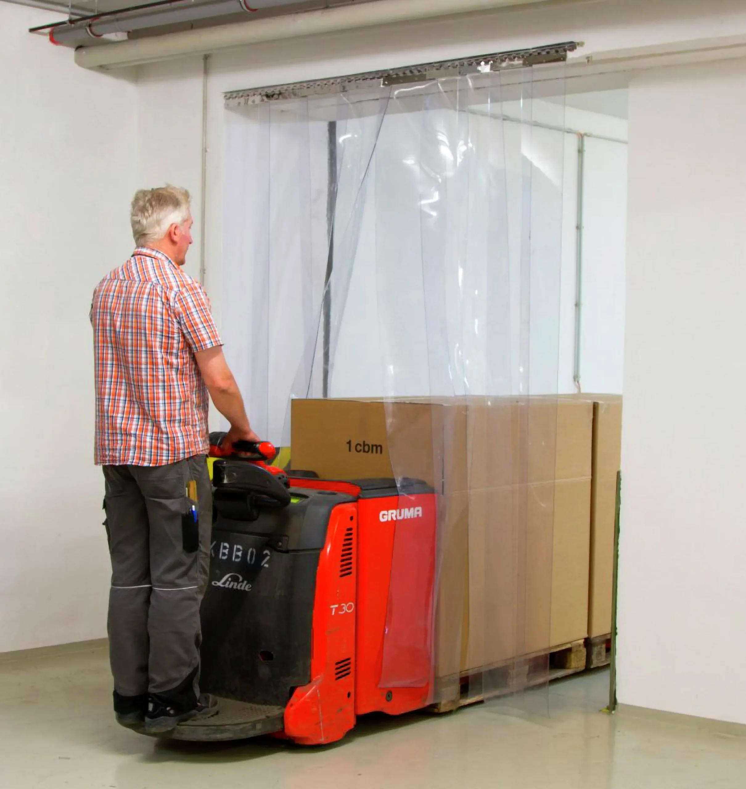 PVC-ridå transparent 200x3mm 25m>Kerbl Outlet