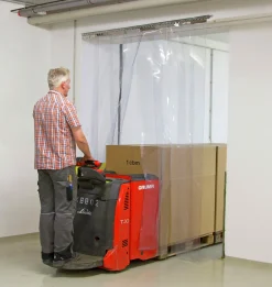 PVC-ridå transparent 300x3mm 25m>Kerbl Hot