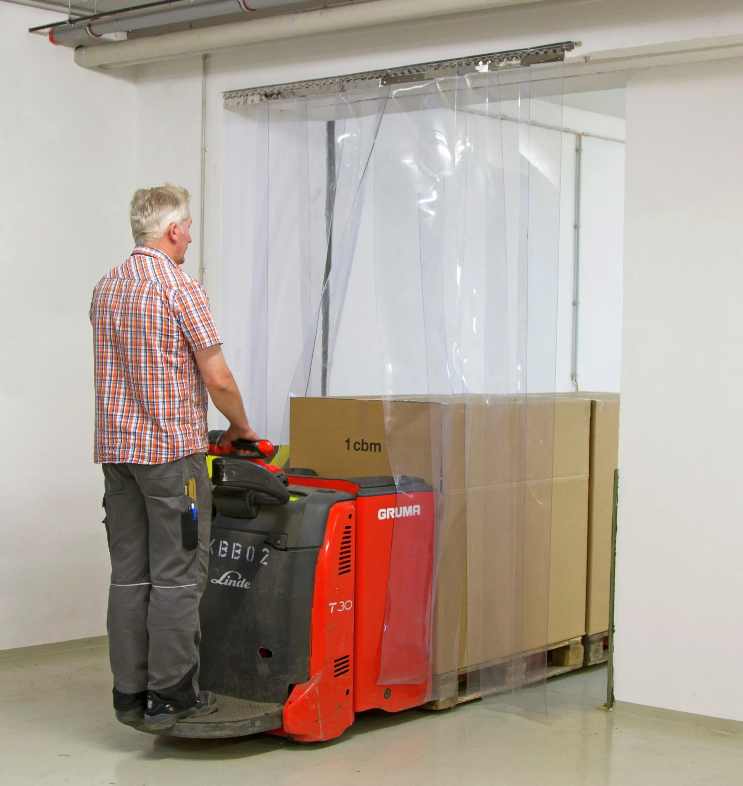 PVC-ridå transparent 300x3mm 25m>Kerbl Hot