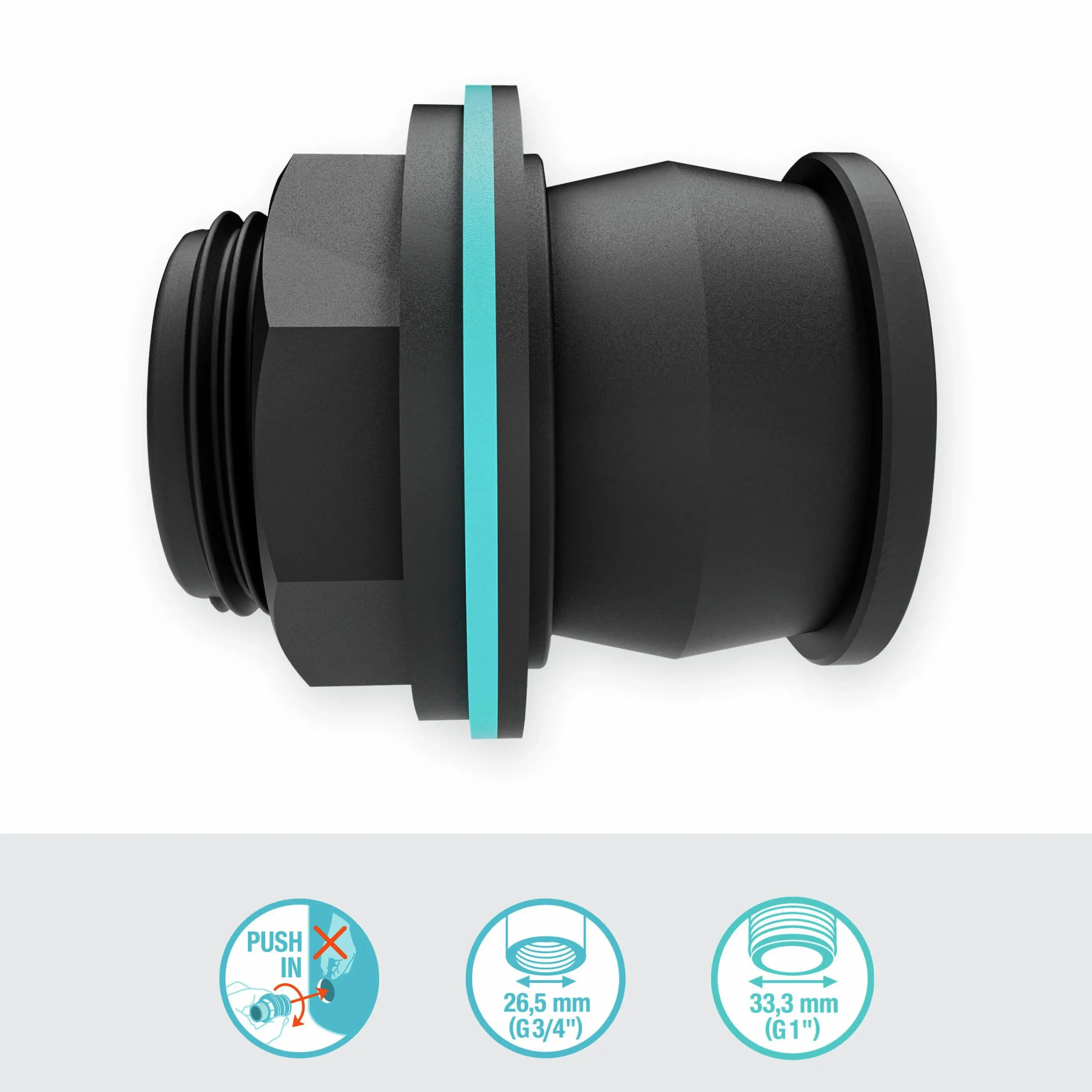 Regntunneanslutning Plug IN G1"/G3/4">Gardena