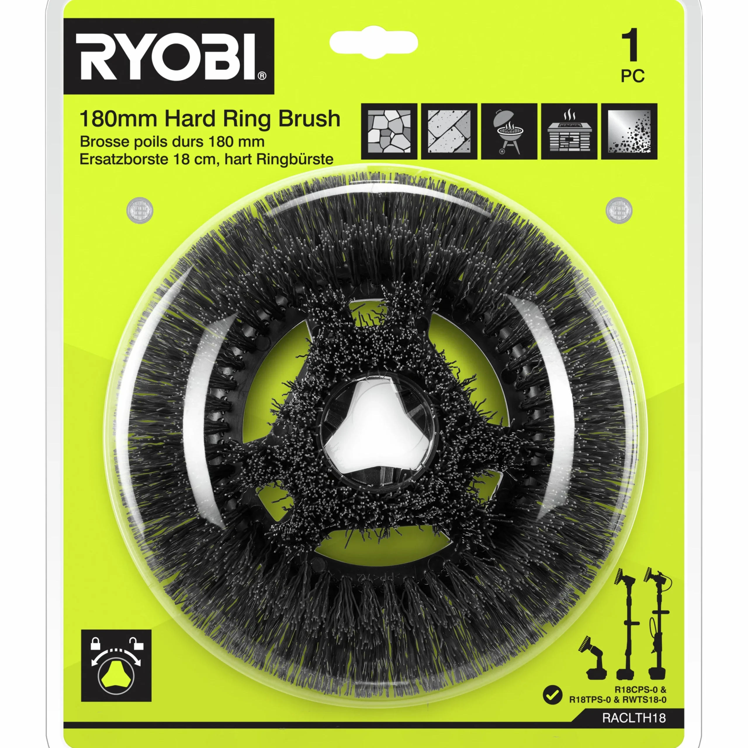 Rengöringsborste Hård RACLTH18>Ryobi Online