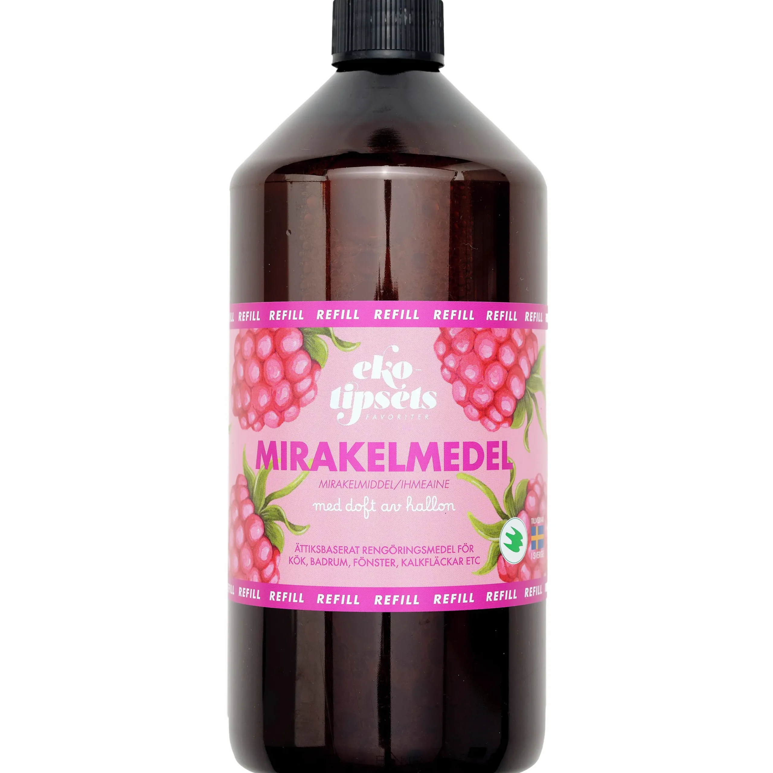 Rengöringsmedel Mirakelmedel Hallon Refill 1L>Ekotipset Clearance