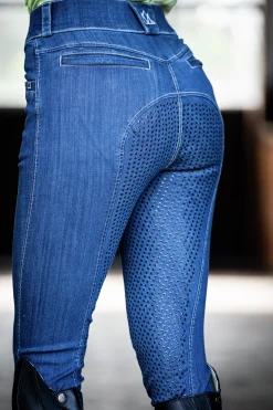 Ridbyxa Helskodd Dream Denim Breeches Marin><noscript><img width=