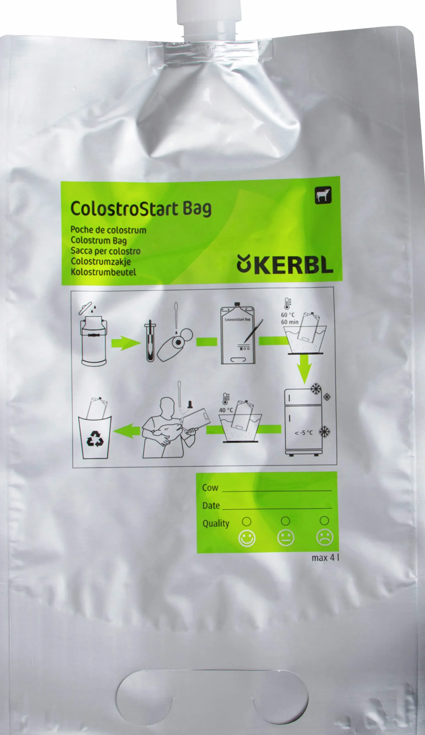 Råmjölkspåsar Refill 5-p>Kerbl