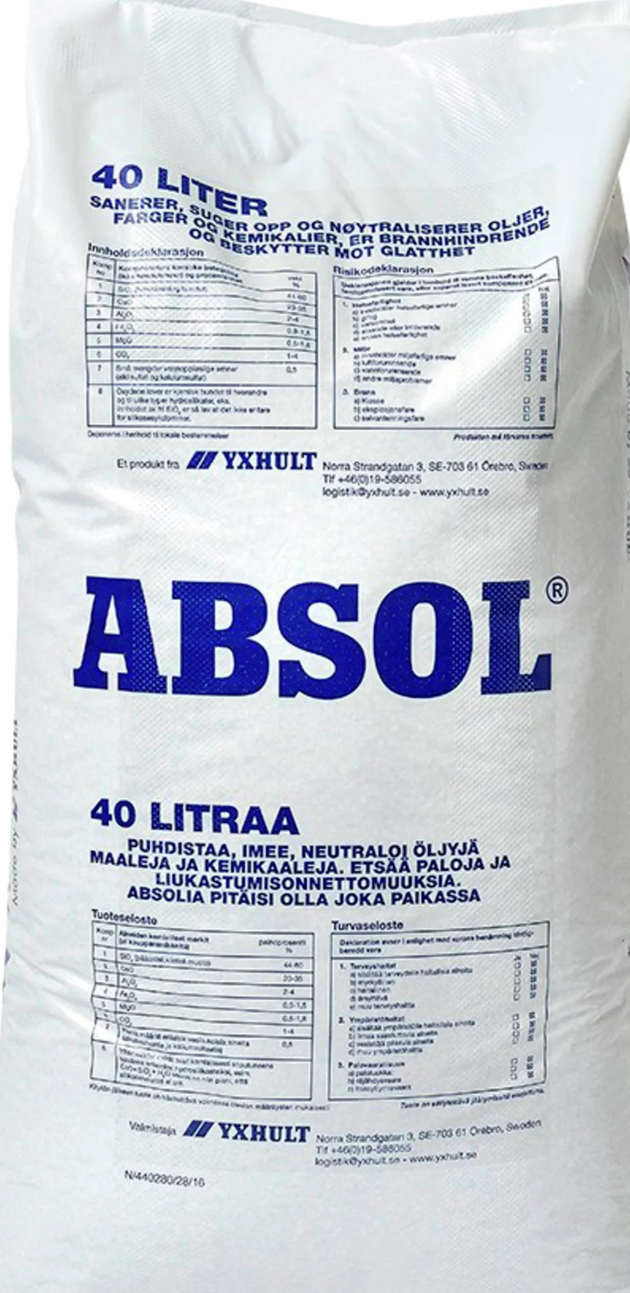Saneringsmedel Absol 0,5-5mm 40L>Agrol New