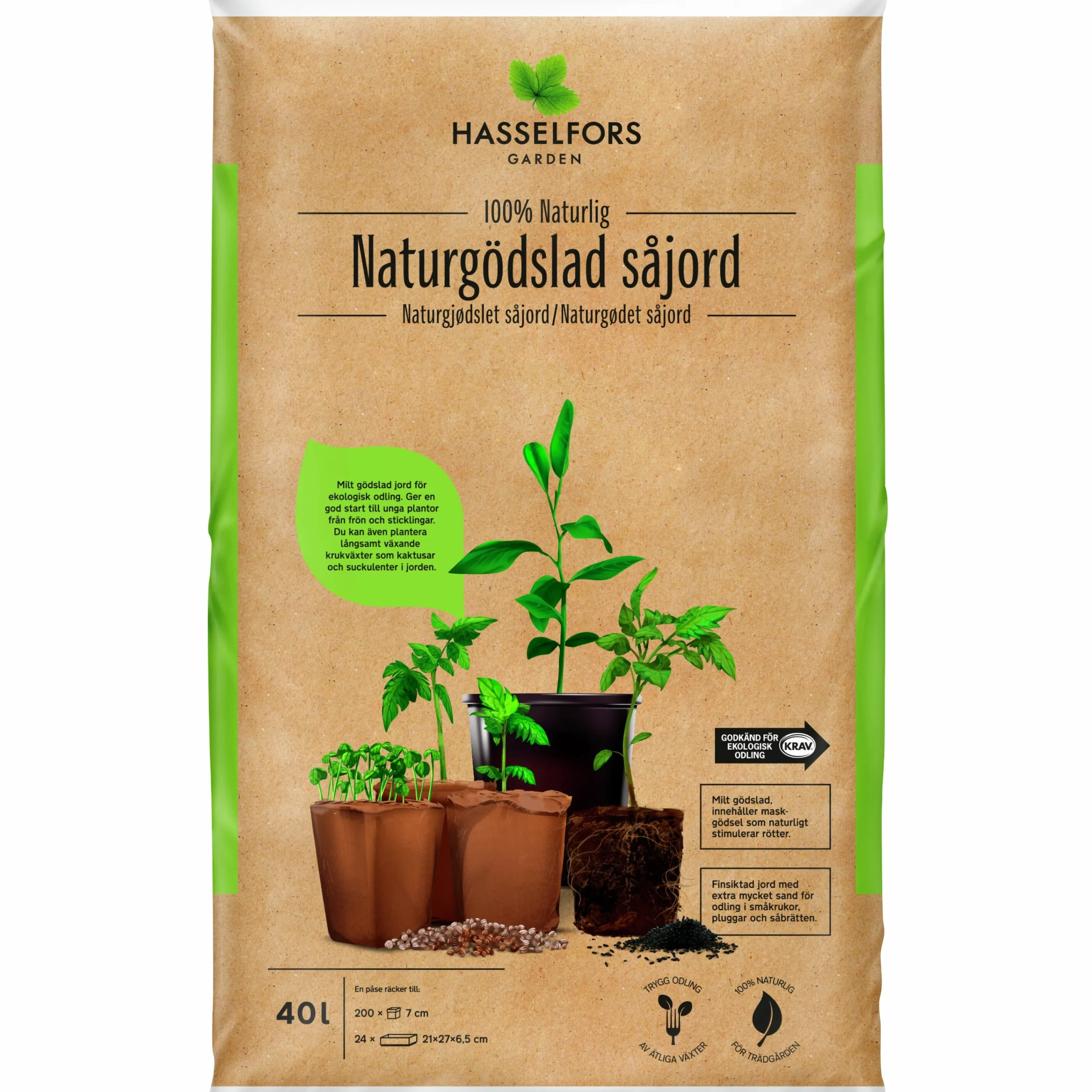 Såjord Hasselfors Naturgödslad 40L>Hasselfors Garden Sale