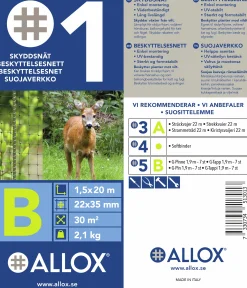Skyddsnät 1B 22x35mm maska Svart 1,5x20m><noscript><img width=
