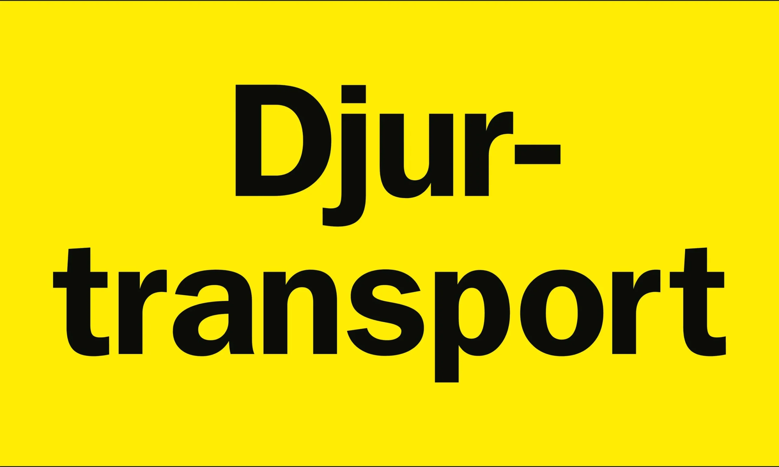 Skylt 'Djurtransport' liggande plast gul 500x300mm>Ses and Le Discount
