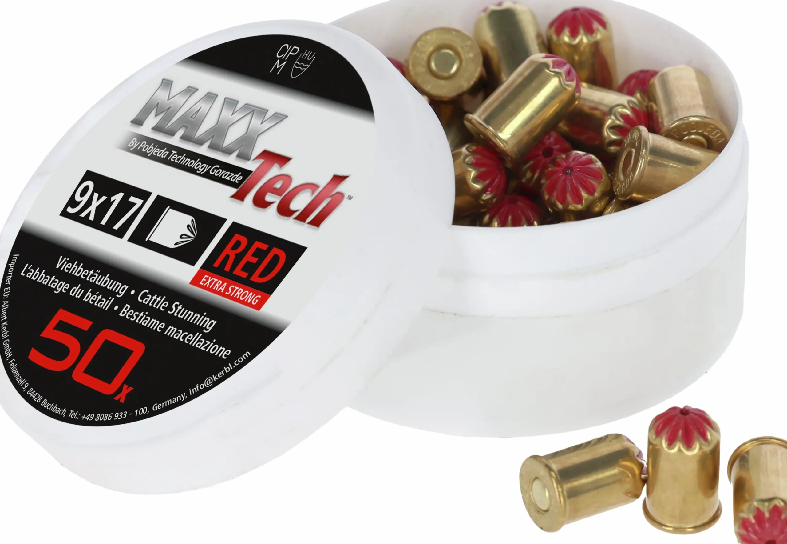 Slaktpatron MaxxTech röd 50-p>Kerbl