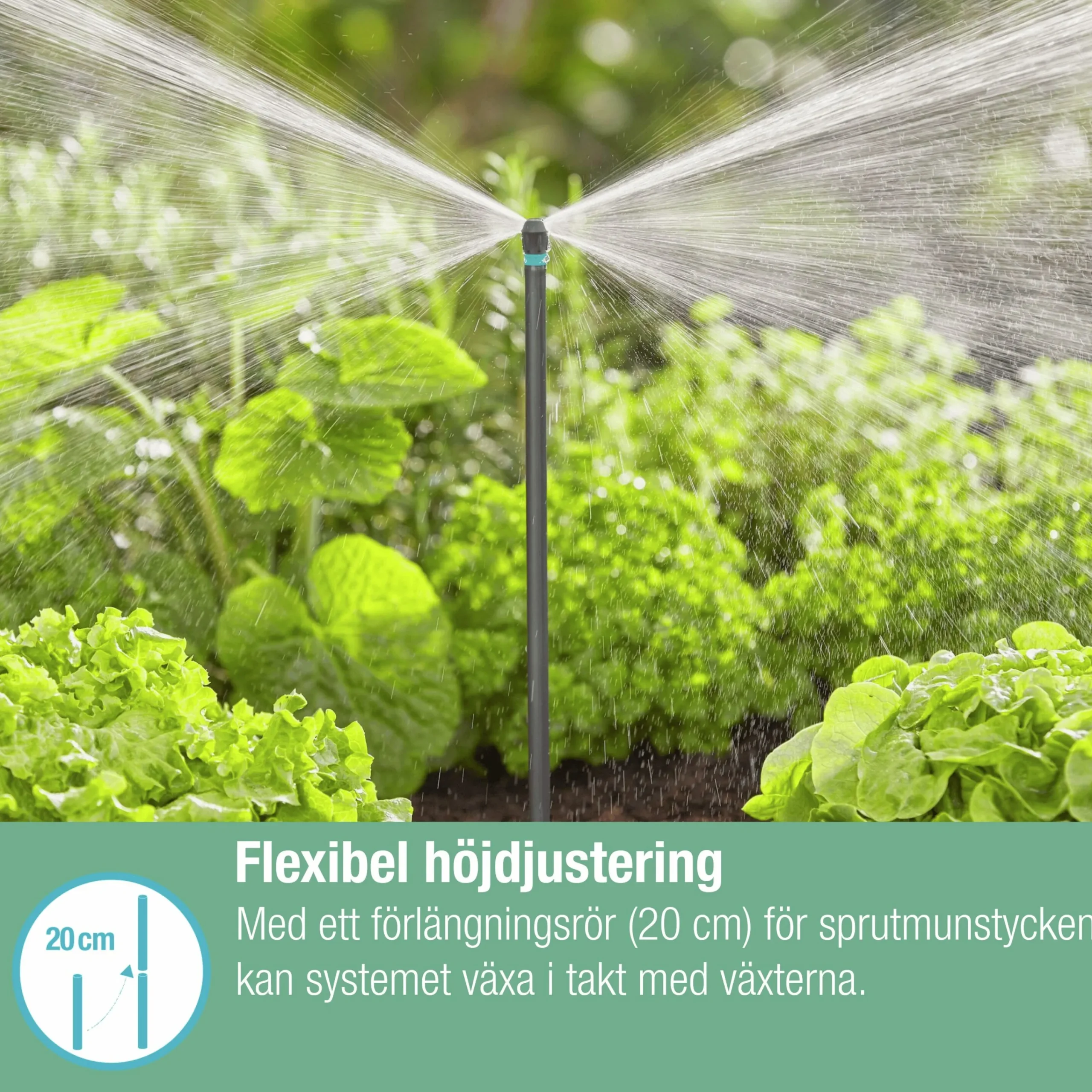 Sprinkler MicroDrip System 2 riktningar 5-p>Gardena Best