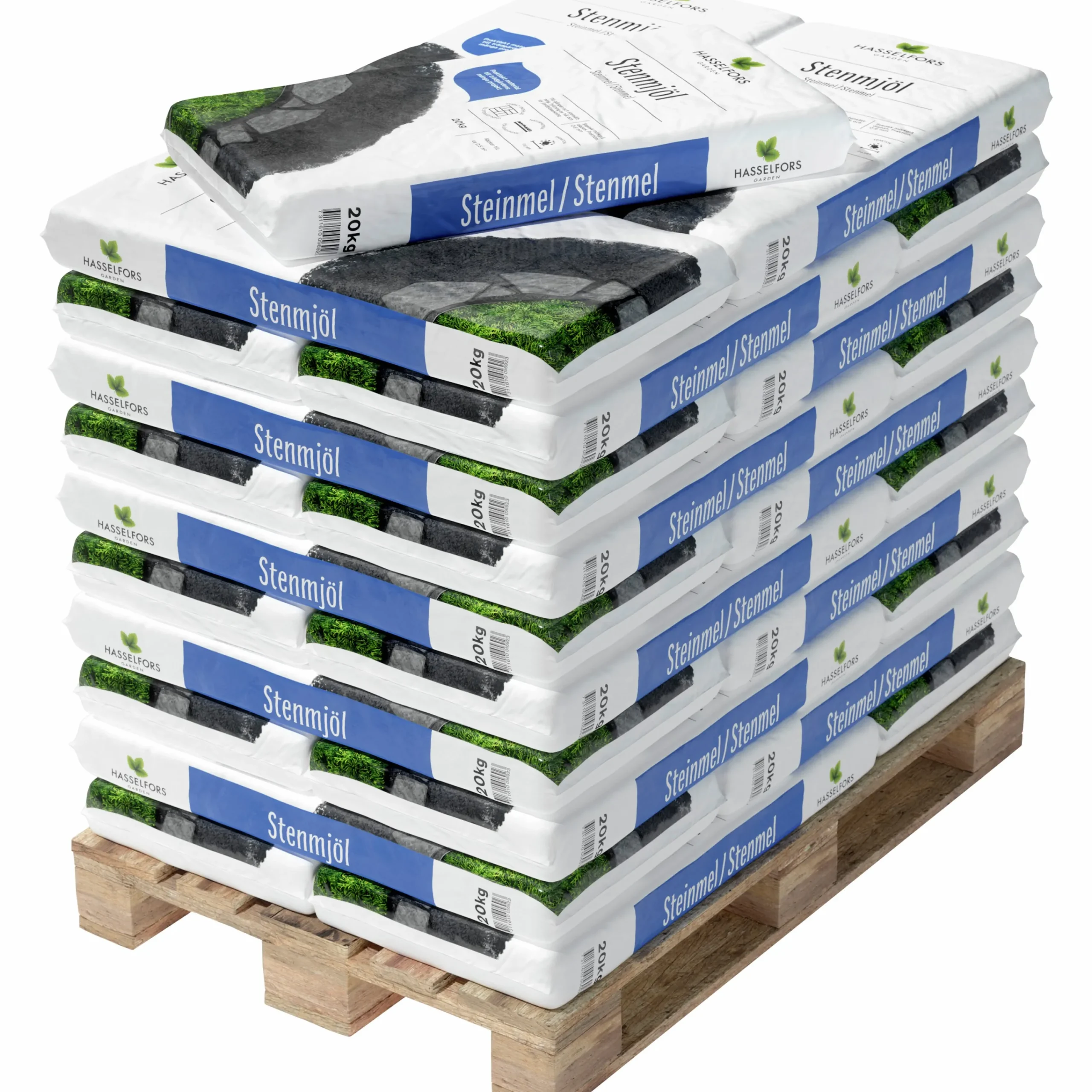 Stenmjöl Hasselfors Mörkgrå Pall 42x20kg>Hasselfors Garden Outlet
