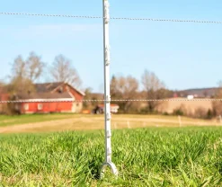 Stängselstolpe plast med stigbygel vit><noscript><img width=