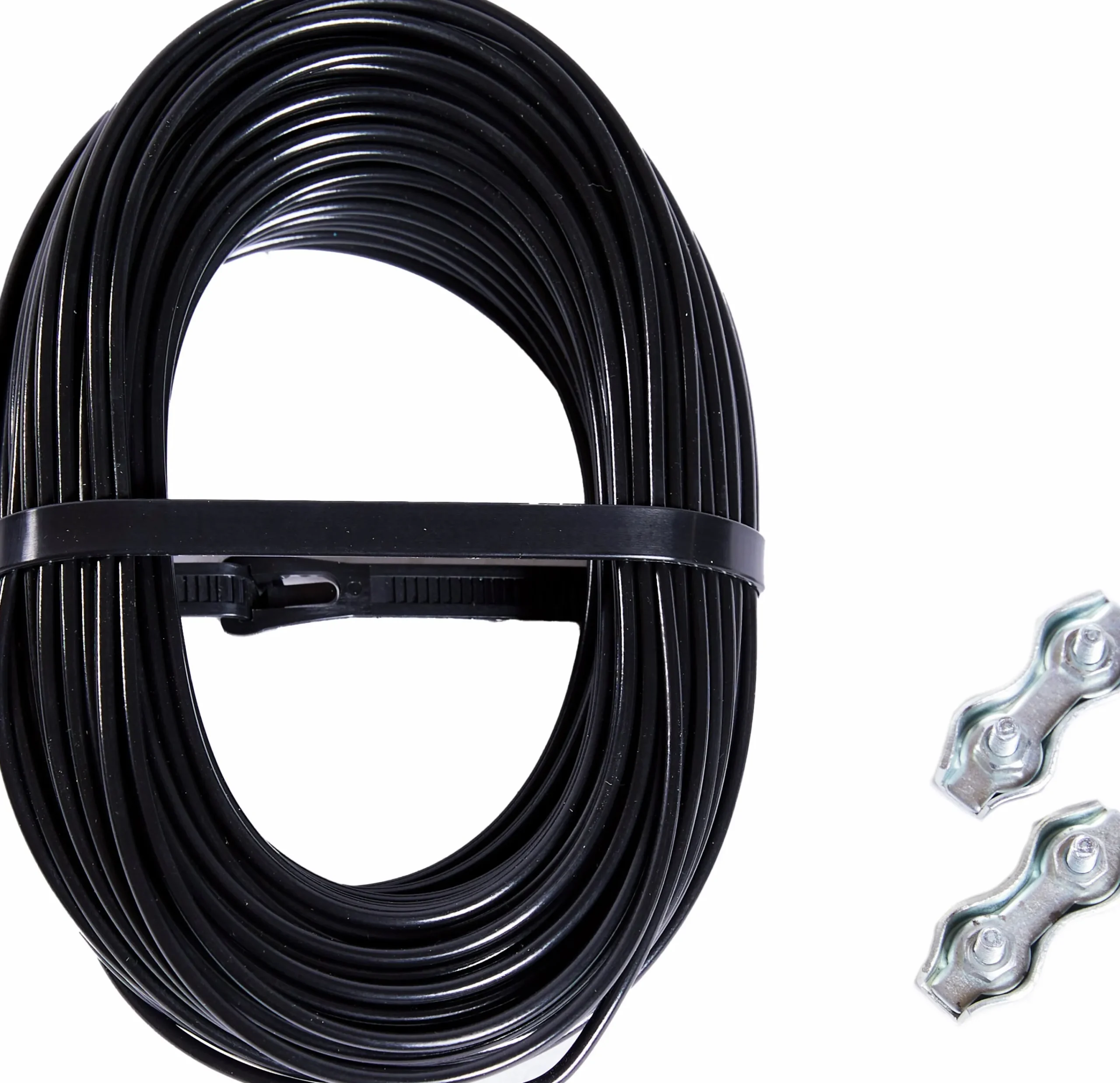 Sträckvajer med lås svart Ø3mmx22m>Nordic Fence