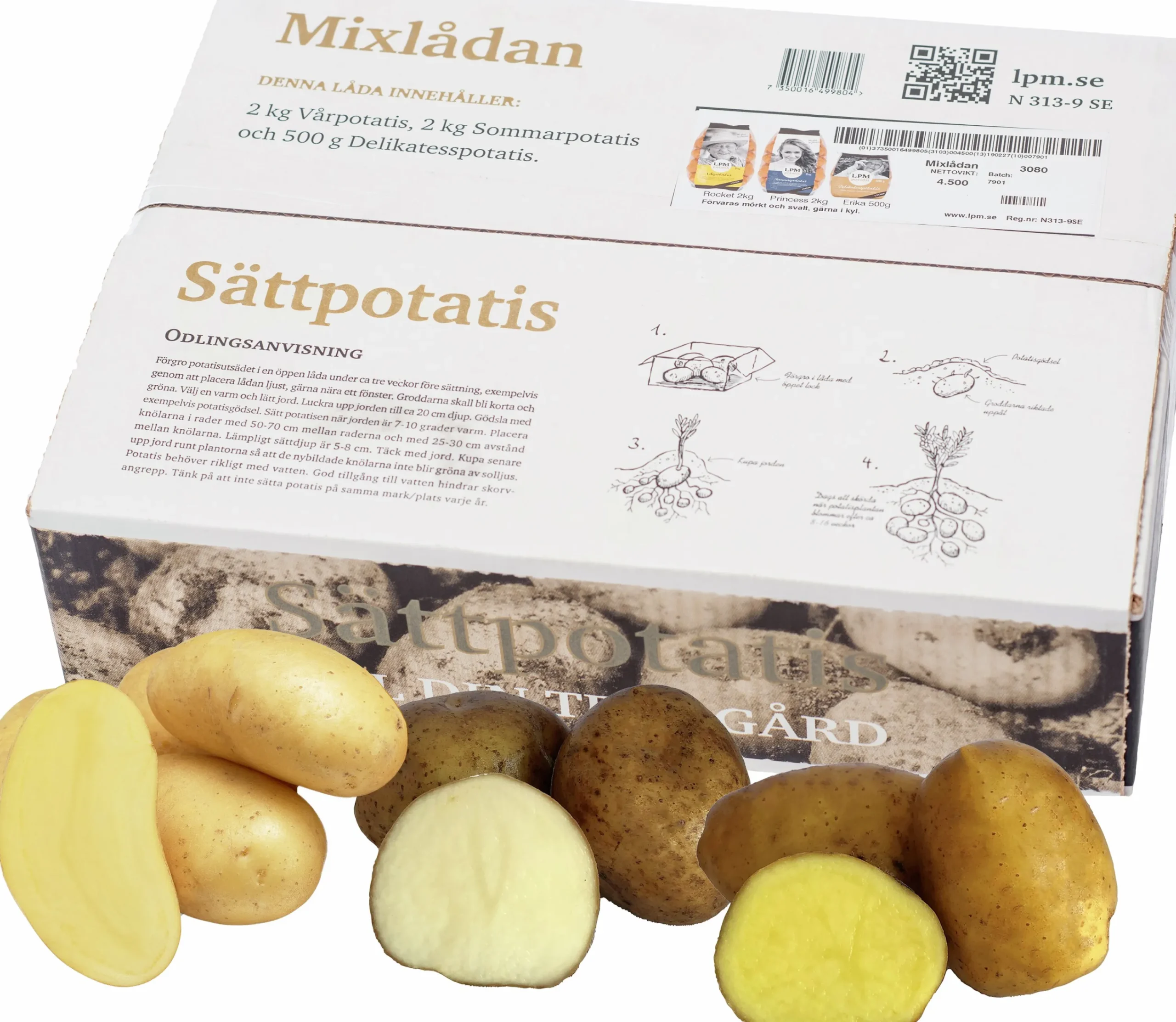 Sättpotatis Mixlåda 3 sorter 4,5kg>LPM Best