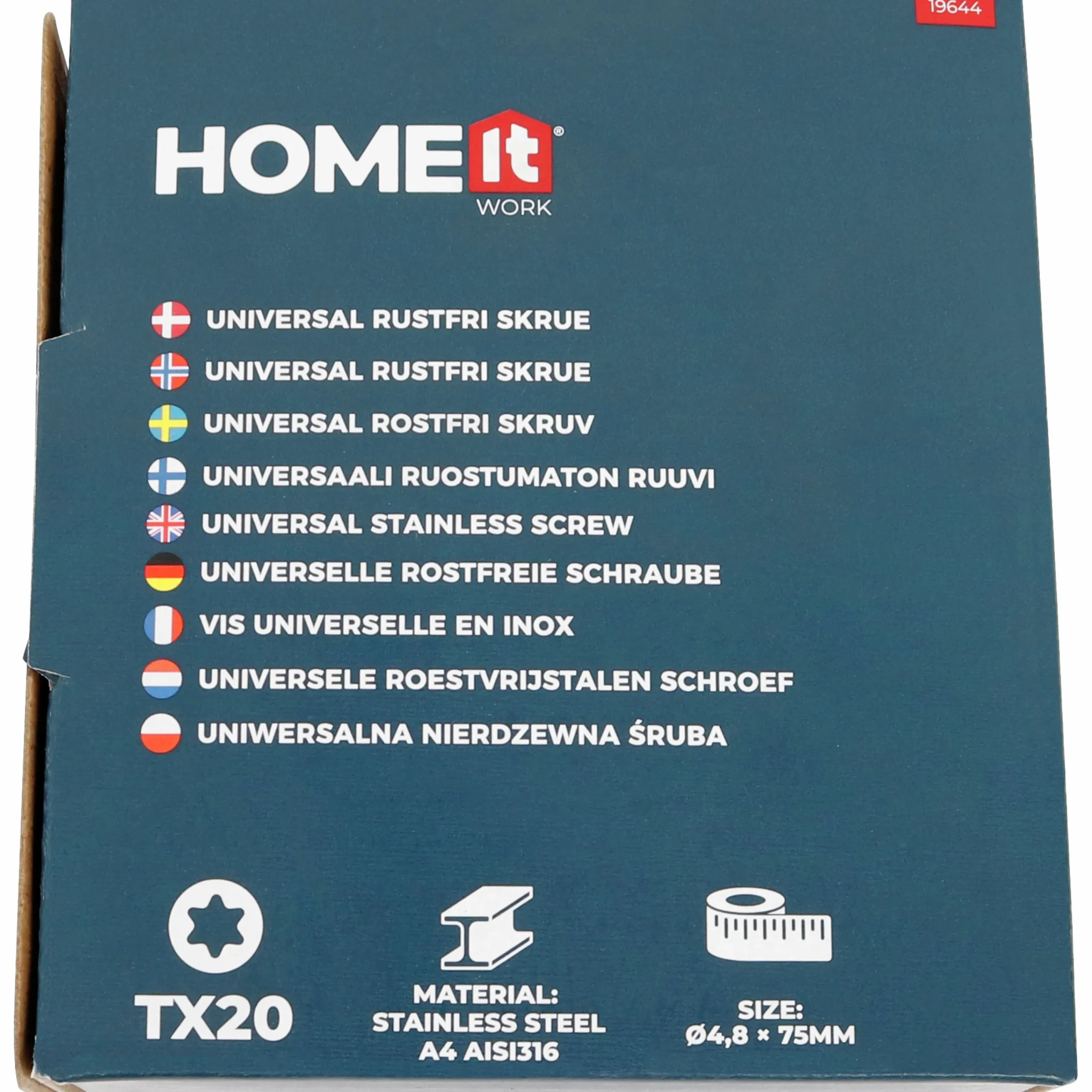 Terrasskruv HomeIT 4,8x75mm 110-p>Millarco Hot