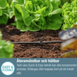 T-koppling MicroDrip m spridarfäste 3/16" 5-p>Gardena Best