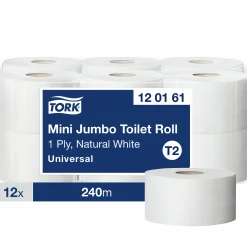 Toalettpapper Mini Jumbo Universal 12 rullar x 240 m (120161)>Tork Outlet