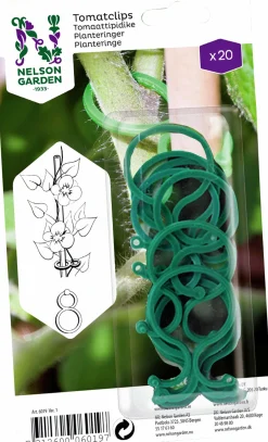 Tomatclips Plast Grön 6cm 20-p>Nelson Garden Discount