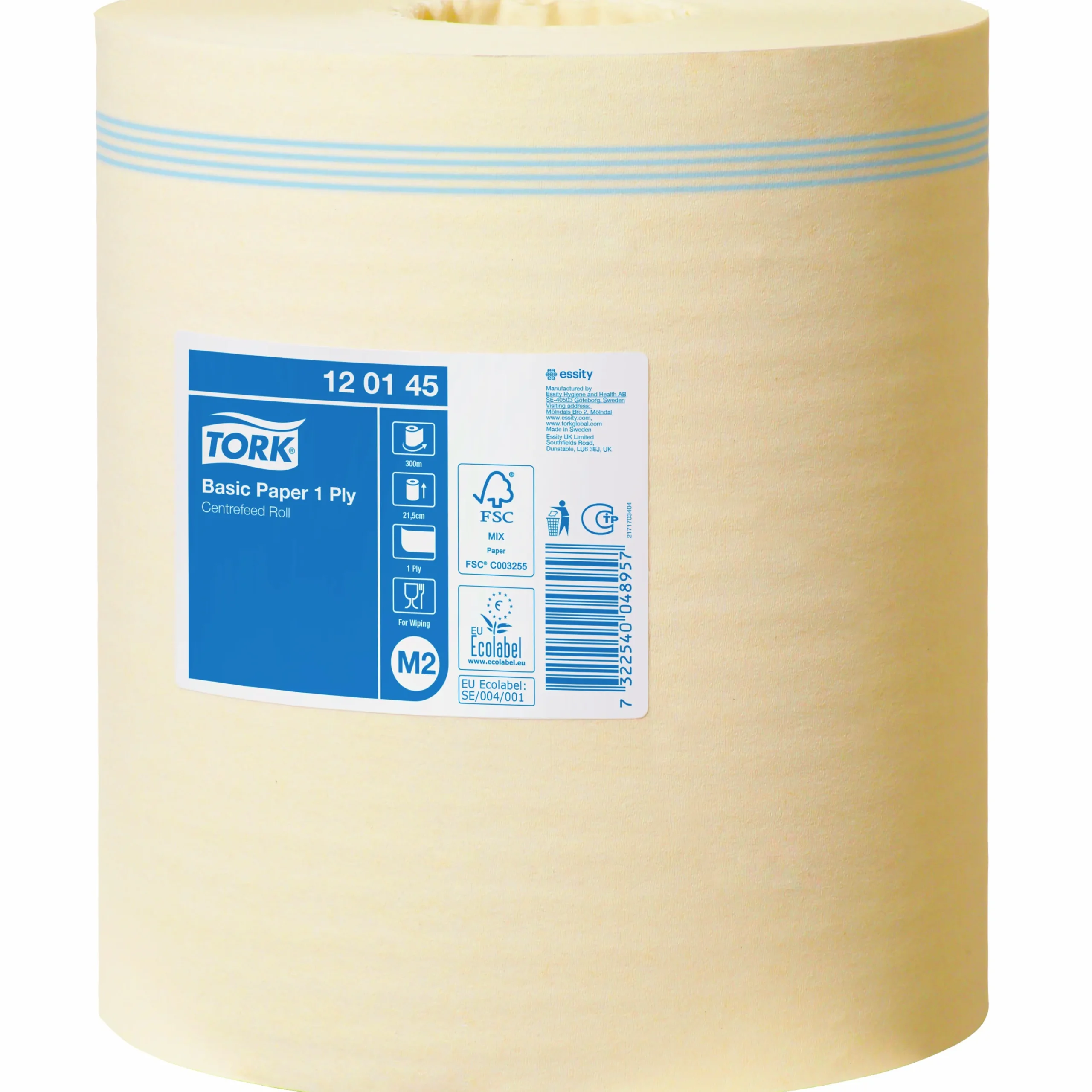 papper Basic 1-lagers M2 1 rulle x 300 m (120145)>Tork